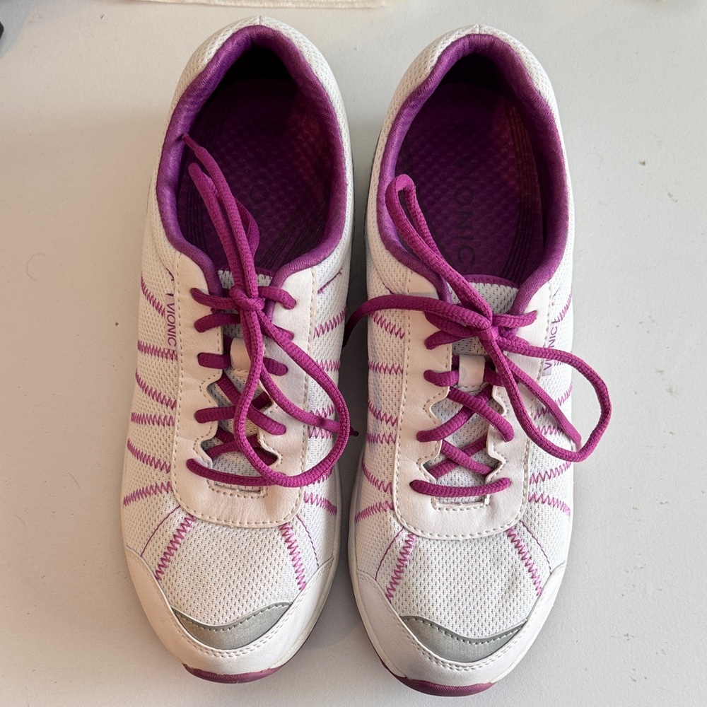 Women’s Vionic White and Purple Sneakers